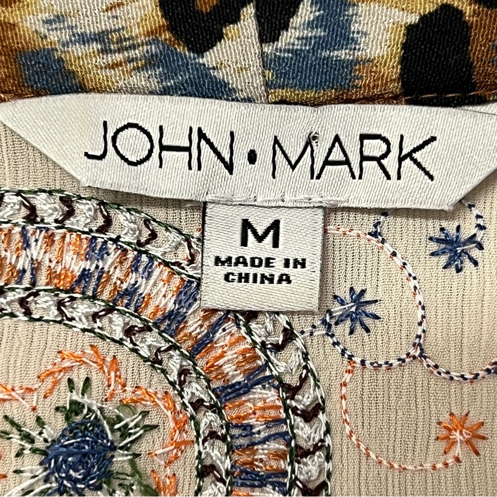 John Mark Patchwork Kimono Jacket Boho Festival S… - image 3